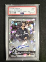 PSA Graded Nicky Delmonico Baseball Card Mint 9