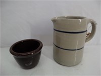 Lot (2) Stoneware Items - Macomb
