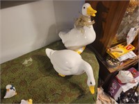 2 Large Duck Figurines