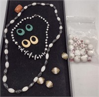 Mixed Style Beaded Necklace & Beads Pcs