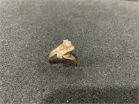 14K YELLOW GOLD RING W/APPROX 3/8CT DIAMOND