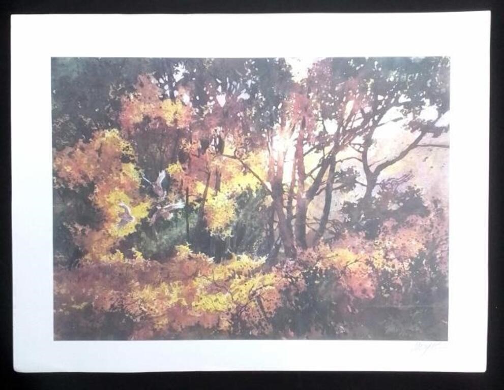 Tom Lynch Signed " Illinois Landscape" Print