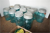 Small Blue Ball Jars w/ lids
