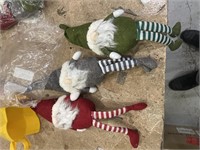 Set of 3 Christmas Gnomes, Handmade Long Legs Sitt