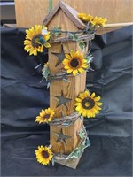 Sunflower Wrapped Wooden Decor