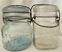 Lot of 2 vintage Atlas jars