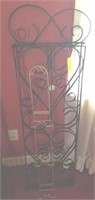 WROUGHT IRON WALL ART AND PLATE RACK