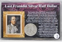 1963 Last Franklin Silver Half Dollar with Cert.
