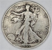 1935 s Better Date Walking Liberty Half Dollar
