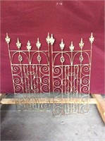 Pair of iron fencing