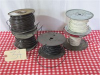 5x Various Spools of Wire (White Brown Black)