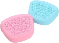 NEW 2 PK Silicone Dog Snack Pouch-Blue/Pink