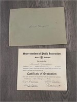 Vintage 1953 Graduation Certificate Diploma