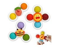 FRUSE 3Pcs Suction Cup Spinner Toys,Baby Spinners