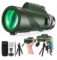 80x100 HD Monocular Telescope for Adults with
