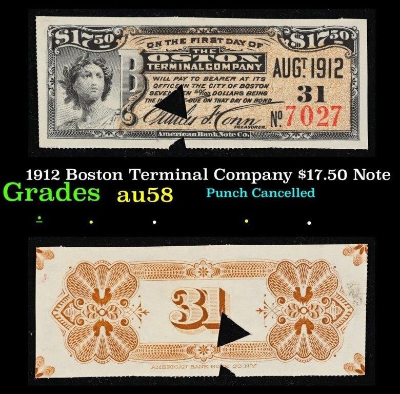 1902 Boston Terminal Company $17.50 Note Grades Ch