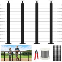 42" One-Stop Cable Railing Post Kits, 4Pack Level