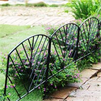 5 Pack Decorative Fence 17in x 7.9ft Garden Metal