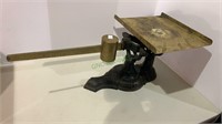 Antique buffalo weight scale, up to 4 pounds,