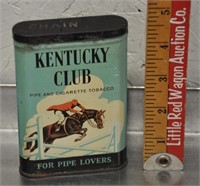Vintage Kentucky Club tobacco tin