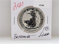 1oz .999 Silv Britannia 2 Pounds