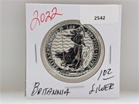 1oz .999 Silv Britannia 2 Pounds