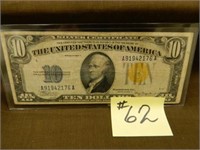 1934a Ser. $10 Silver Certificate "Yellow" Seal
