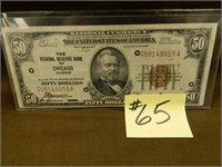 1929 Ser. $50 Nat. Currency "The Fed. Res. Bank -