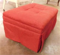 Upholstered ottoman foot stool, 24.5" x 18" x 14"