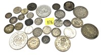Lot, silver world coins, 28 pcs.