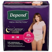 Depend Night DefenseÂ® Underwear for Women M 15...