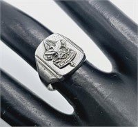 Vintage Sterling Silver Boy Scout Ring