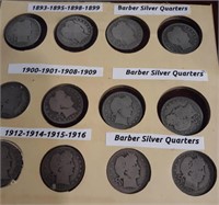 1893-1916 Barber Silver quarters