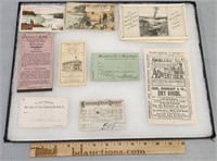 Railroad Train Related Paper Ephemera & Case