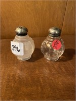 Small salt and pepper shakers glassware