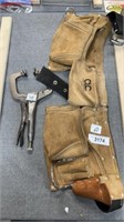 C clamp, grip, and tool belt