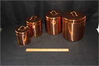Copper Canister Set (4) Pieces