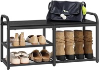 Shoe Rack Bench for Entryway, Industrial Shoe