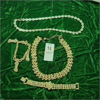 Costume Jewelry Necklace missing stones  Bracelets