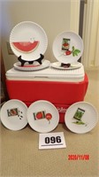 Igloo Cooler and Melmac Plates
