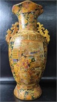 Large 18" Marked Royal Satsuma Hand Painted Vase