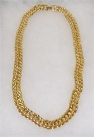 Vintage 24" Gold Tone Napier Curb Link Necklace