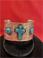 Tibetan silver and turquoise bracelet.