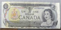 $1 Canadian bank note