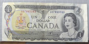$1 Canadian bank note