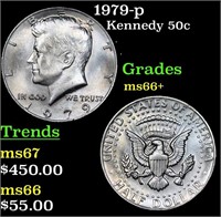 1979-p Kennedy Half Dollar 50c Grades GEM++ Unc