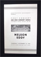 Original Nelson Eddy Concert Program 1948