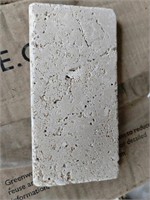 MSRP $80 Case 48 6X3 Travertine Tiles Ivory