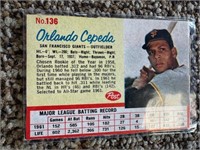 1962 Post Orlando Cepeda #136