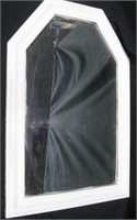 30" x 20" White Wood Framed Mirror